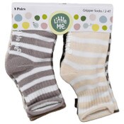 Wholesale - Little Me 8PK HALF CUSHION BGE GRY STRIPE TODDLER 18-24M 2-4T C/P 36, UPC: 027467496665